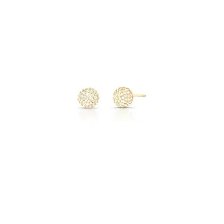 Brinco Meia Esfera com Zircônias