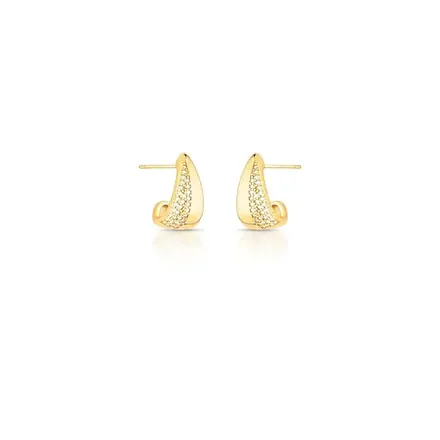 Brinco Curvo de Gota com Zircônias
