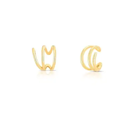 Brinco Ear Hook Liso em Três Voltas