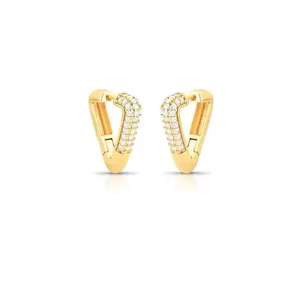 Argola Triangular com Zircônias