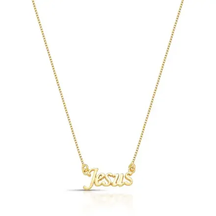 Colar Liso com Escrita "jesus"