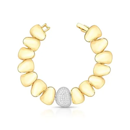 Pulseira Oval Intercalada com Zircônias
