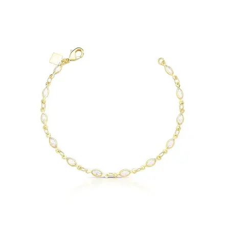 Pulseira com Cristais Navetes