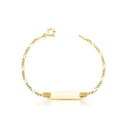 Pulseira Kids com Placa Retangular Lisa