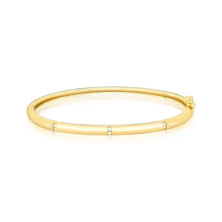 Bracelete Algema com Três Fileiras de Zircônias