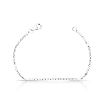 Pulseira com Fileira Curva de Zircônias