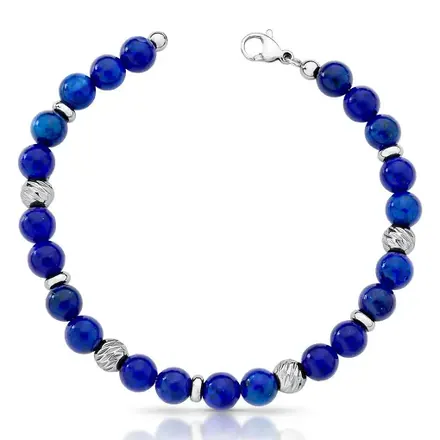 Pulseira com Cristais em Aço