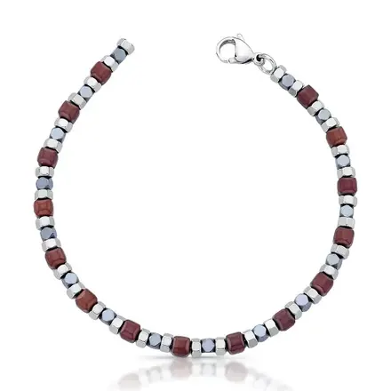 Pulseira com Geométricos em Aço