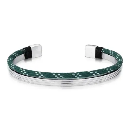 Bracelete Duas Voltas com Abertura Aço
