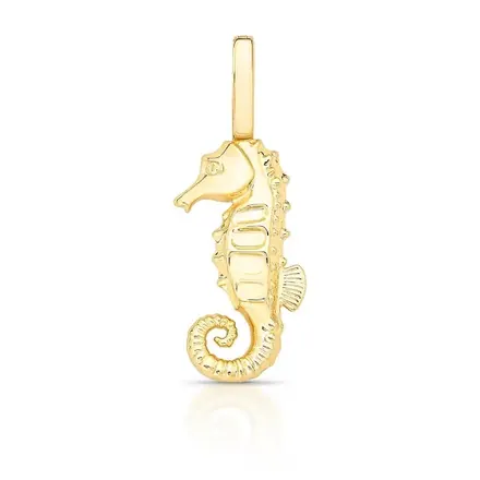 Pingente com Fecho de Cavalo Marinho Liso e Texturizado