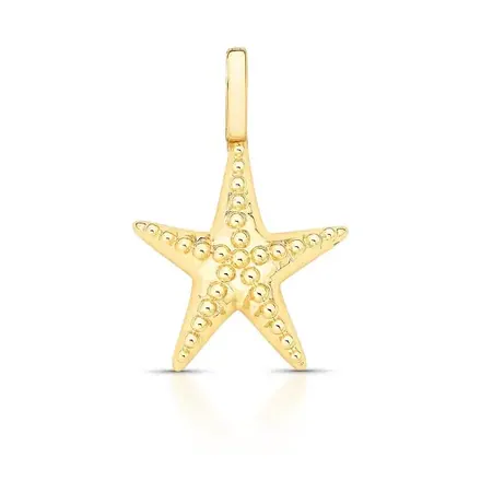 Pingente com Fecho de Estrela do Mar Liso e Texturizado