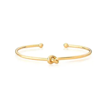 Bracelete em Nó com Abertura e Esferas Lisas