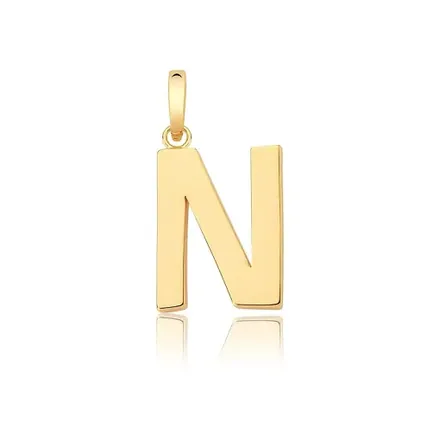 Pingente Liso com Fecho Letra "N"