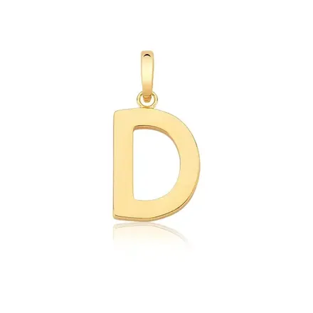 Pingente com Fecho Letra "D" Liso
