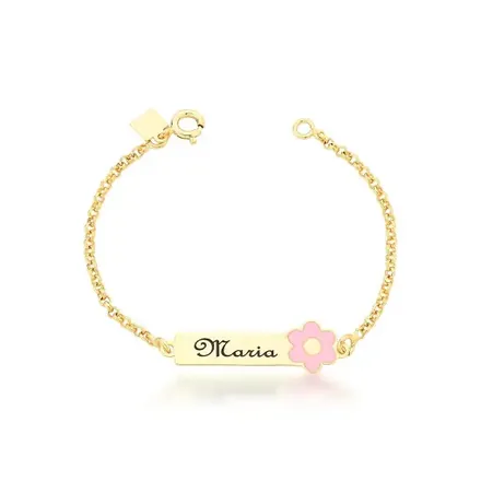 Pulseira Flor Personalizada com Nome