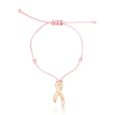 Pulseira Regulável em Fio Encerado com Pingente de Laço