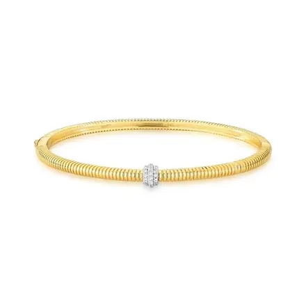 Bracelete Trabalhado com Três Fileiras de Zircônias